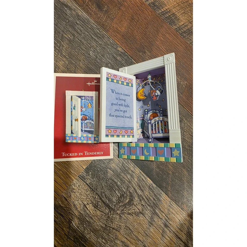 Hallmark Keepsake Ornament 2002 Tucked In Tenderly Nursery Door Tammy Haddix